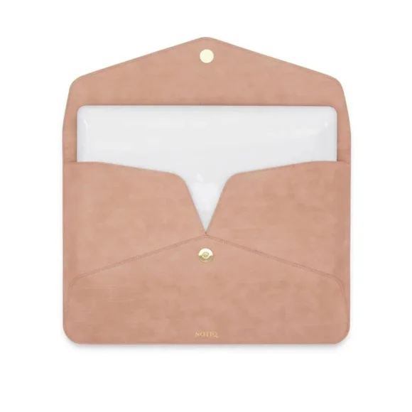 NOTIQ Leather Laptop Case Tech Clutch With Dust Bag - Picture 5 of 11